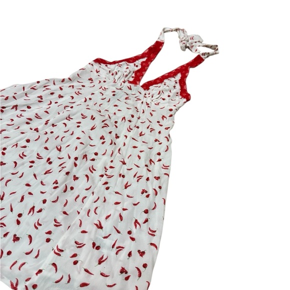 Wild Fable Red and White Chili Pepper Halter Backless Dress Size S - Picture 6 of 7